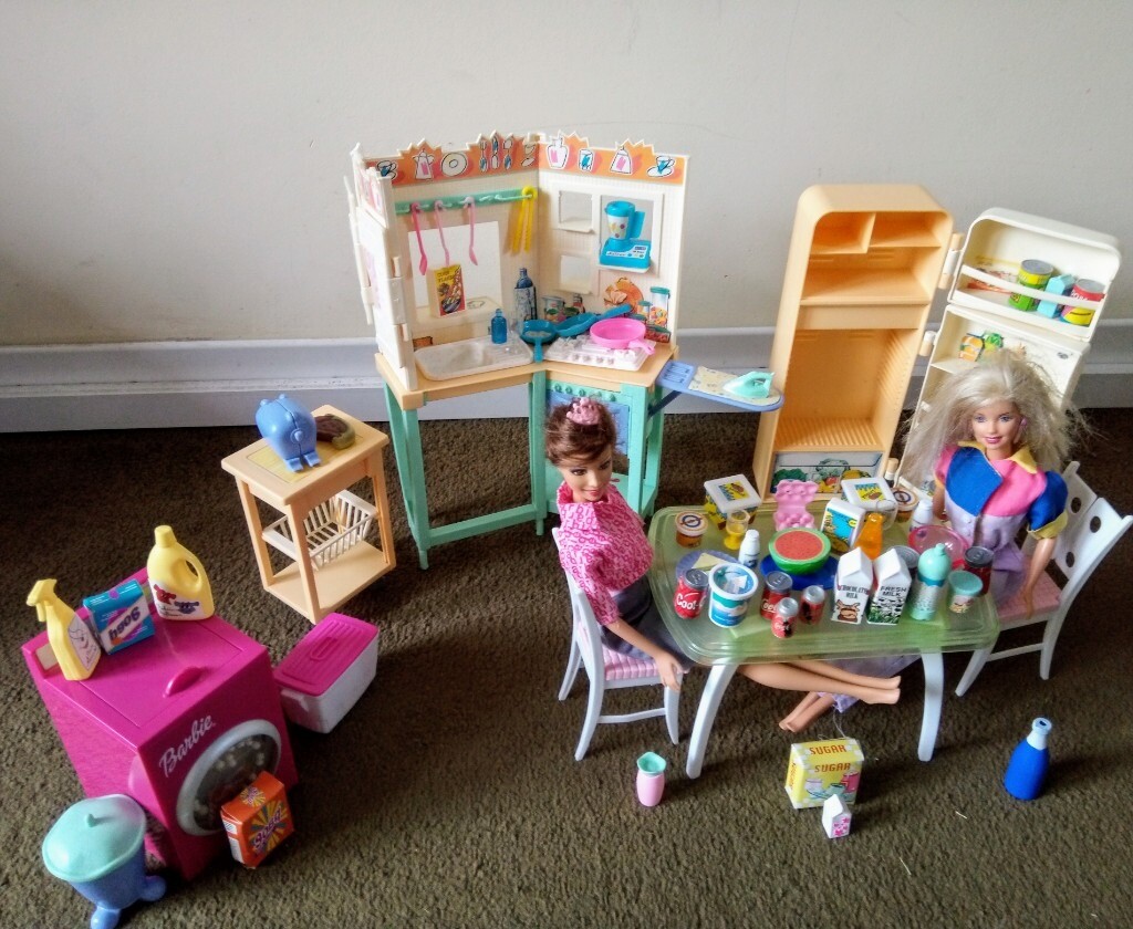 barbie washing machine set